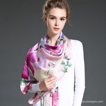 Цифровая печать Long Silk Scarf для женщин